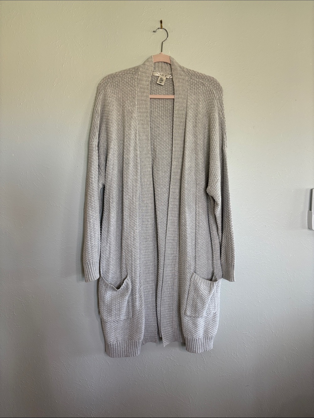 Max Studio Light Gray Knit Cardigan